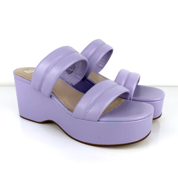 BP. Women's Raquelle Wedge Platform Slip On Sandals Purple Size 9 - Picture 4 of 11